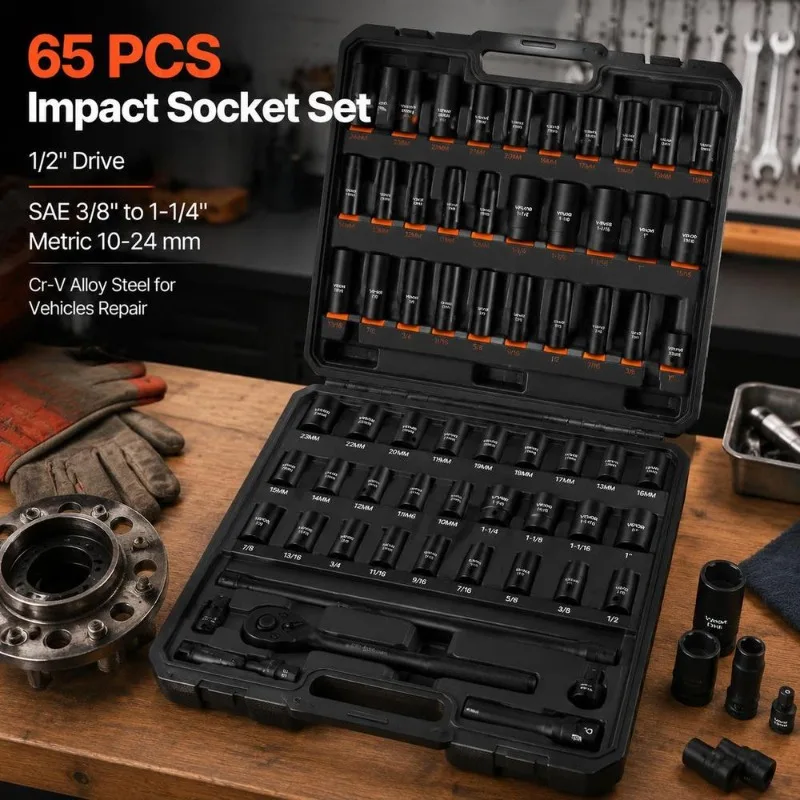 Impact Socket Set, 1/2