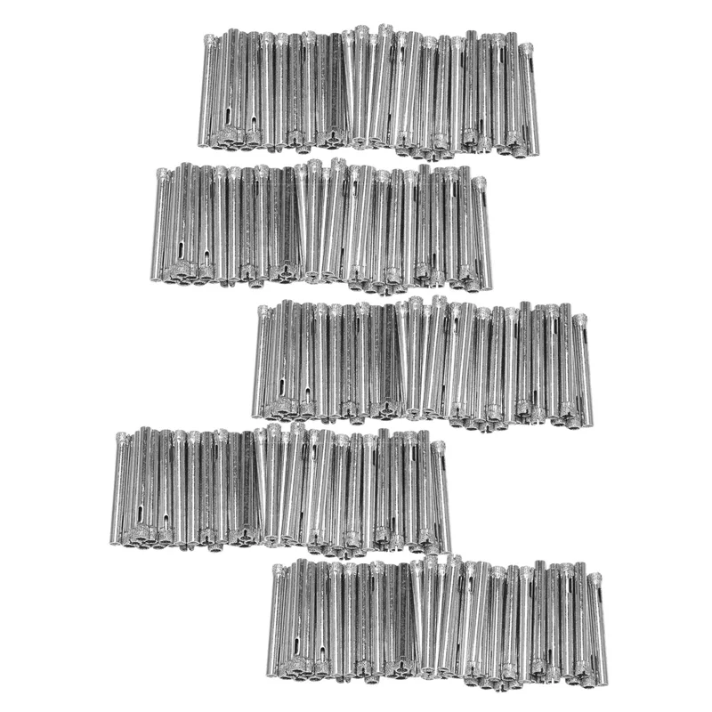 AC88-250Pcs Diamond Coated Drill Bit Set 6Mm Diamond Tipped Hole Saw For Tile, Glass, Ceramics, Porcelain, Marble
