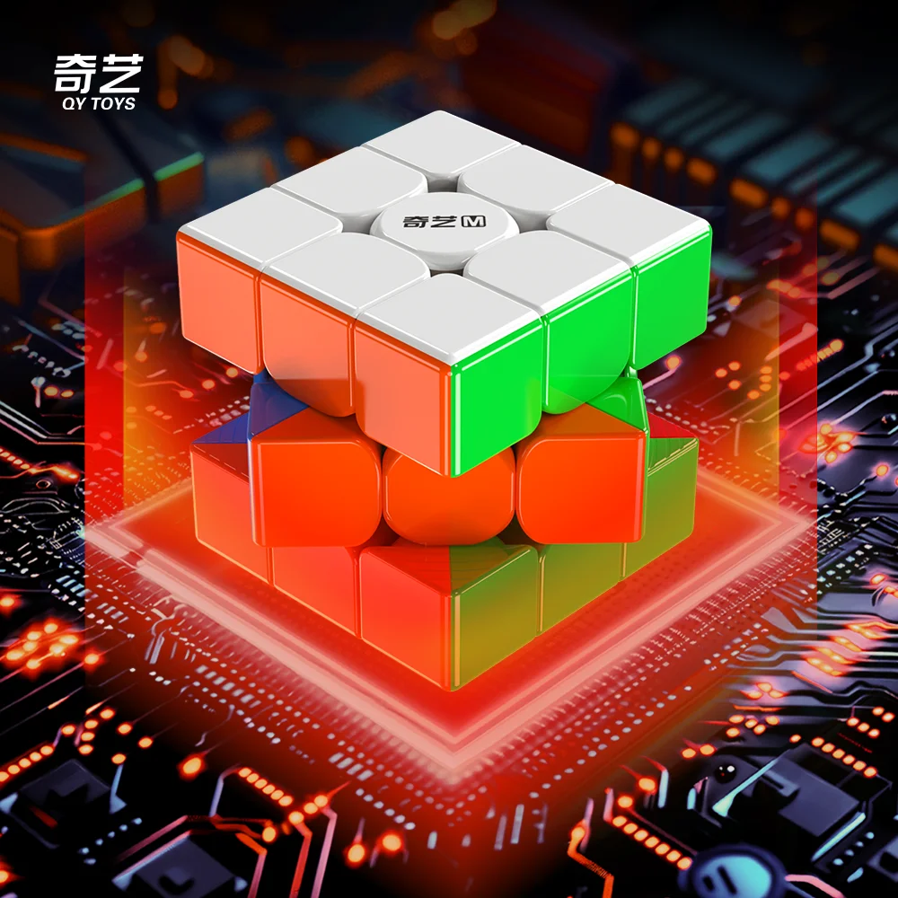[JudyCube] Qiyi Warrior M UV 3X3 Magnetischer Magic Speed Cube Stickerless Fidget Toys Qiyi Warrior UV Cubo Magico Puzzle