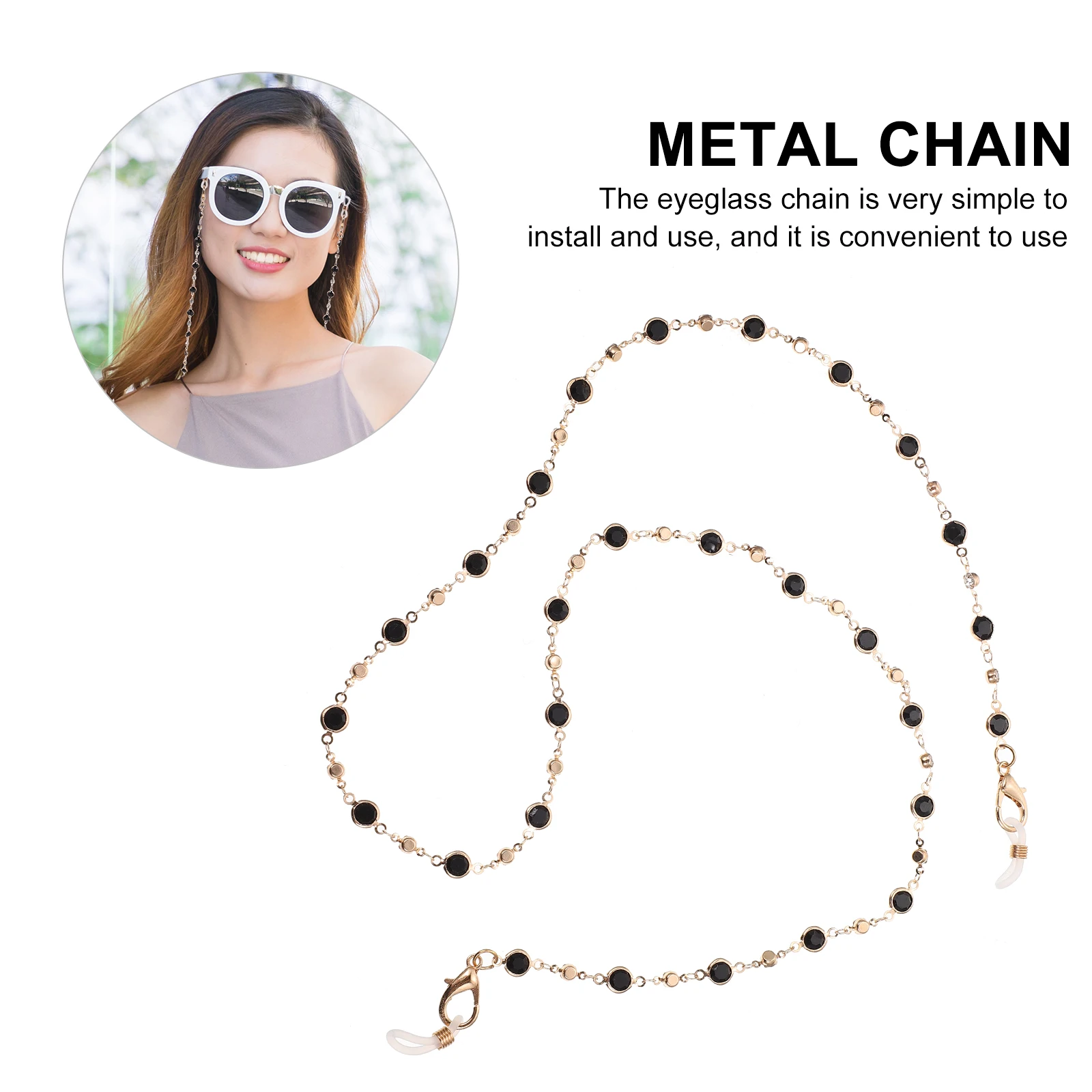 

Chain Anti Strap Metal Necklace Glasses Holding Chain for Glasses Mask Accessories Fits All Styles