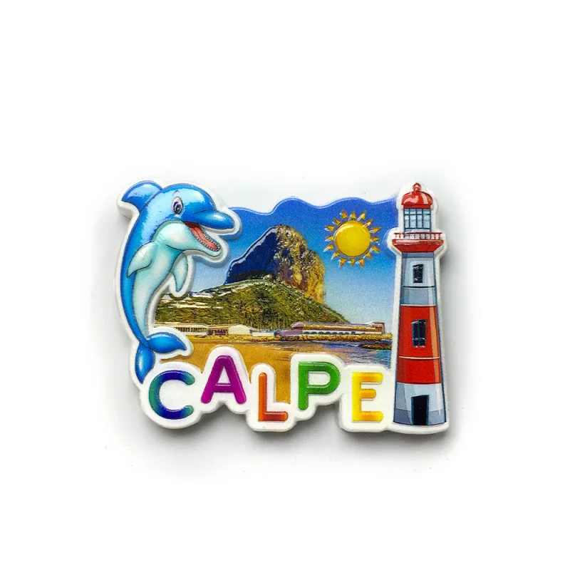 

Alicante Province Calpe Creative Scenery Cultural and Creative Magnetic Refrigerator Magnet Travel Souvenirs Home Decoration Gif