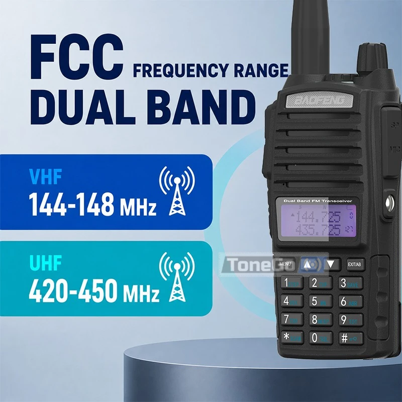 Baofeng UV-82 Walkie Talkie FCC Version 5W 2000mAh 144-148/420-450MHz Dual Band Dual PTT 128CH Portable Two Way Radio ForHunting