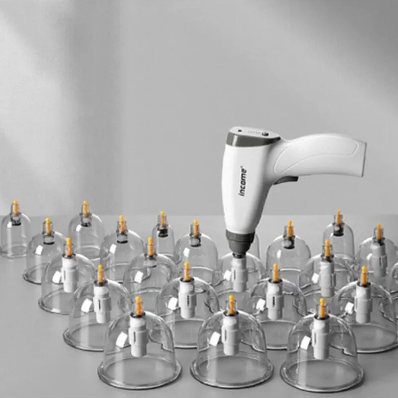 HANRIER Electric cupping apparatus household suction vacuum gun cupping thickening scrapping meter charging not glass
