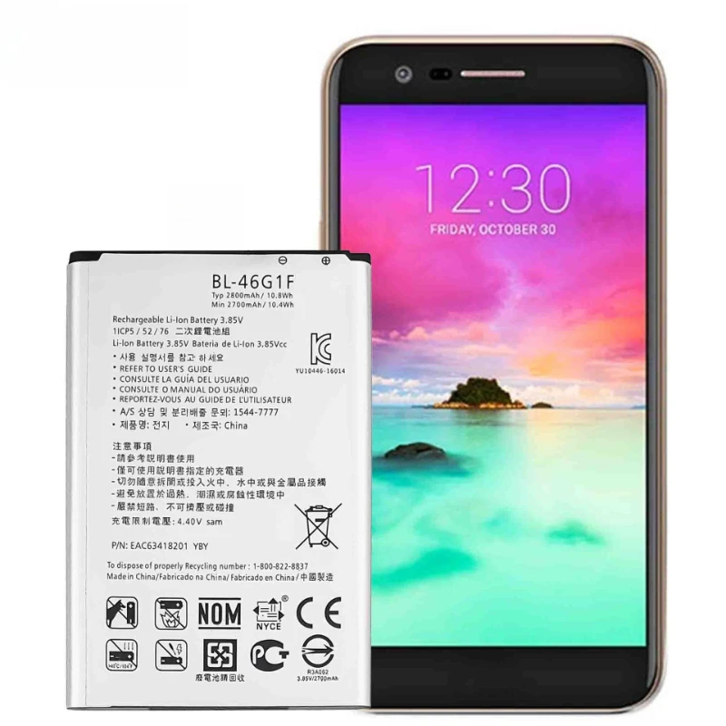 Brand New 2800mAh BL-46G 1F Replacement Mobile Phone Battery For LG 2017 Version K10 LG BL-46G1F BL46G1F Phone Batteries +tools