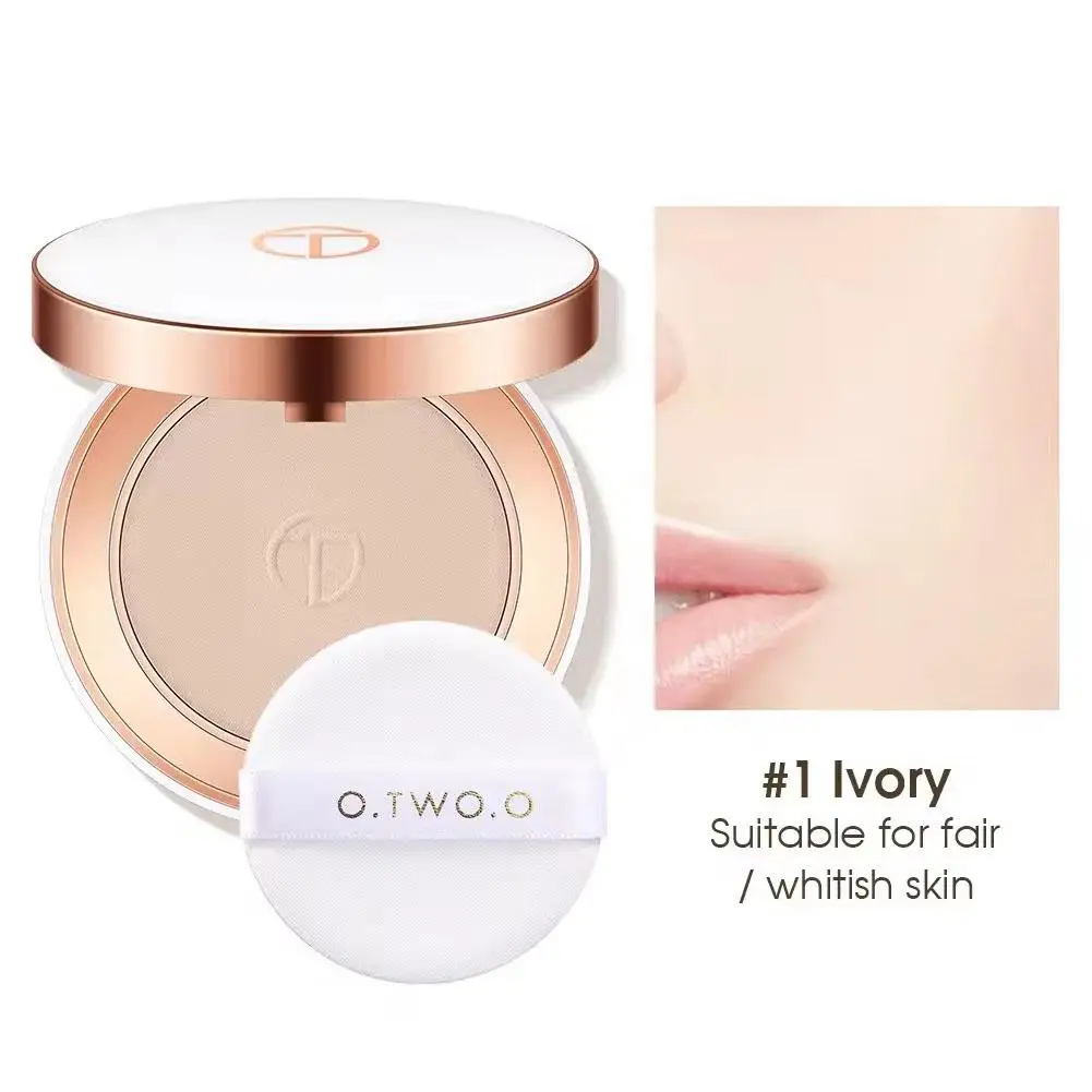 Polvo de ajuste facial de 3 colores, textura de polvo súper fino, polvo mate, maquillaje, acabado prensado, corrector de control de aceite suave M0a6