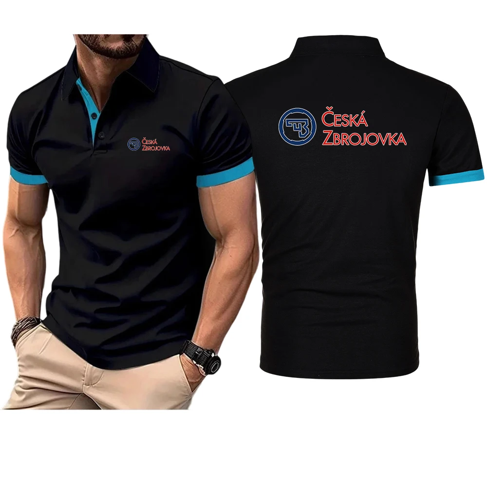 2026 Firearms Sign CZ Ceska Zbrojovka Print Summer Men's New Polo Shirts Fashion Breathable Sport Thin Short Sleeve