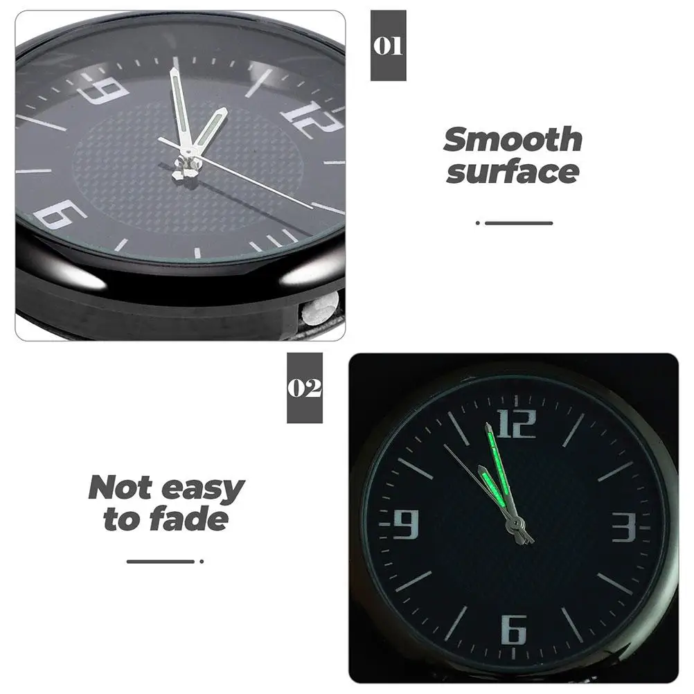 

2Pcs Car Clock Dashboard Decorative Mini Digital Clock for Auto Accessories Waterproof LED Light Steel Travel Cars