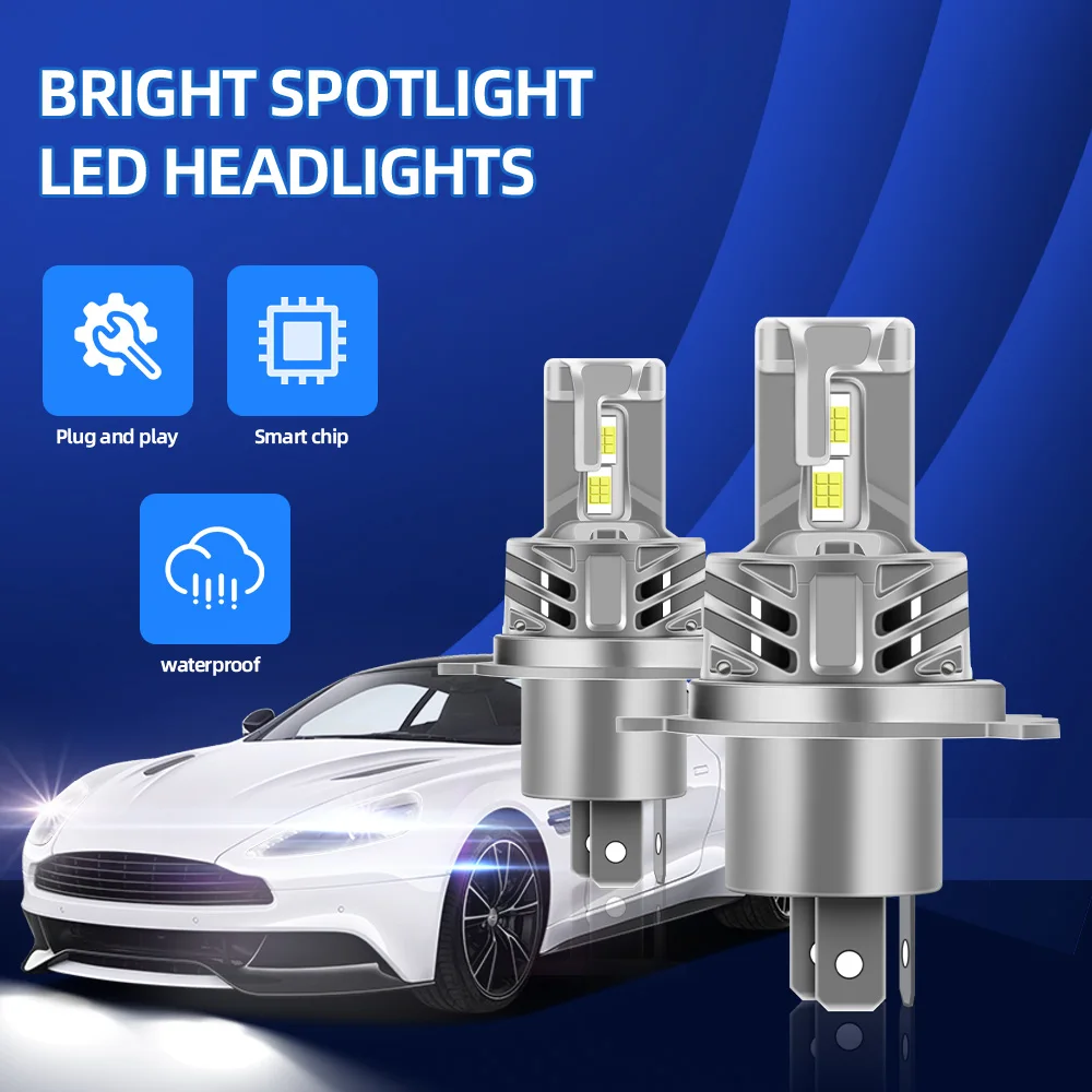 23000LM H7 H1 Car LED Headlight High Quality H4 H11 H8 H9 Auto Fog Lights 6000K 12V 9005 9006 HB3 HB4 With Two-sided CSP Chip