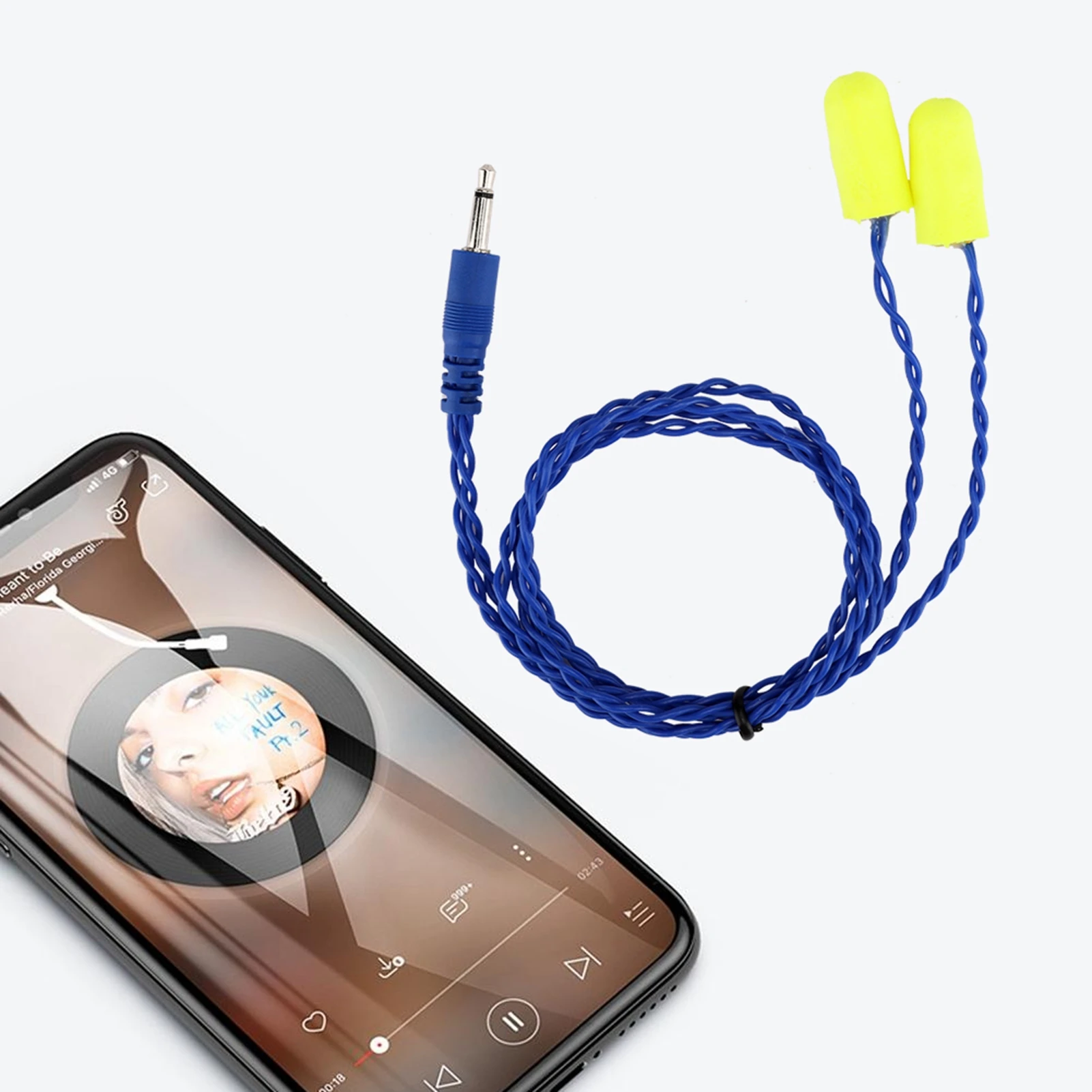 Noise Reduction Wired Earbuds Auto Racing Mini Noise Reduction Foam Earbuds Mono Racing Speakers 1/8