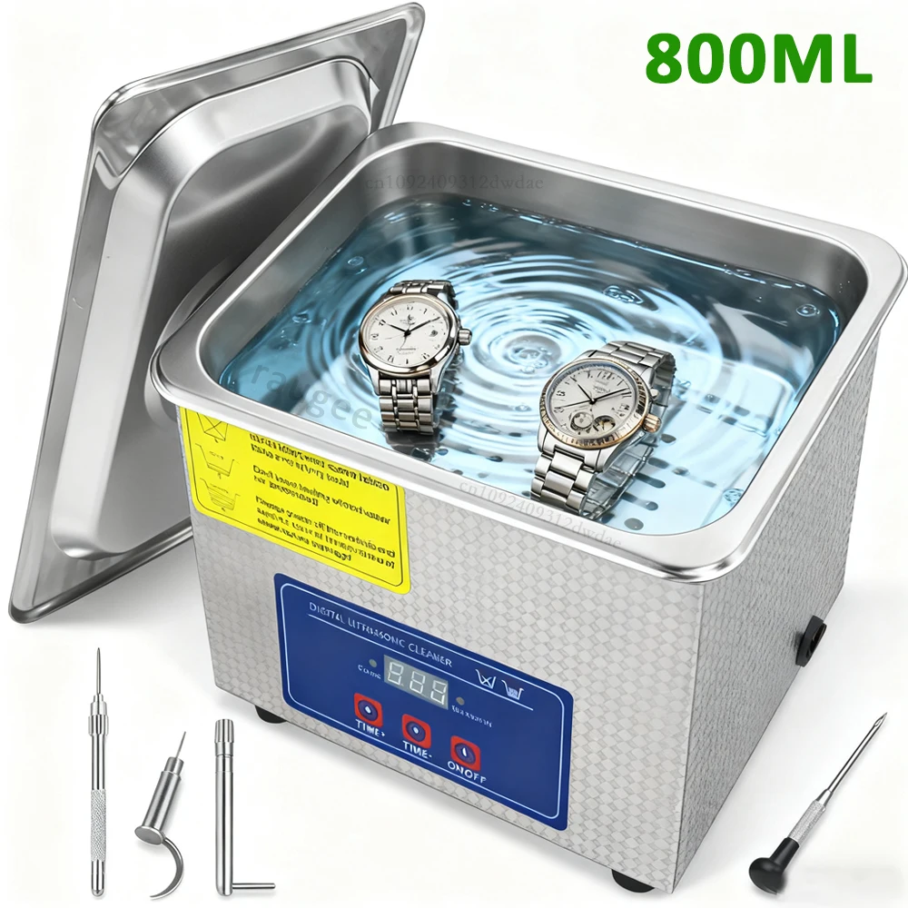 

40KHZ Ultrasonic Cleaner Watches Ultrasound Cleaning Machine For Jewelry Glasses Ultrasonic Washing Bath For Watches Jewelry