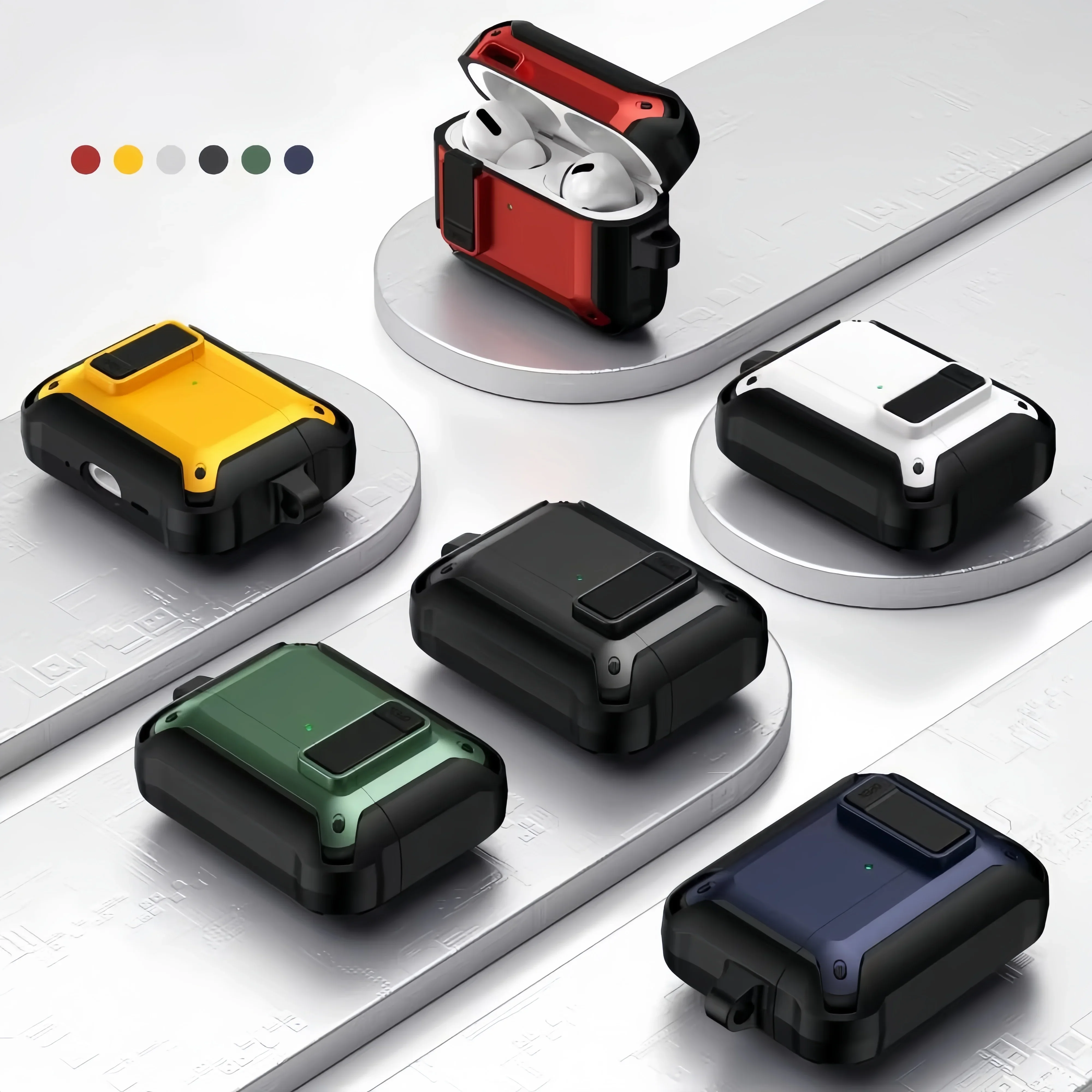 

Case Accessories For Airpods Pro 3 Security Lock Case Cover Protective Shockproof Case with Cleaner Kit Lanyard for Airpods Pro3