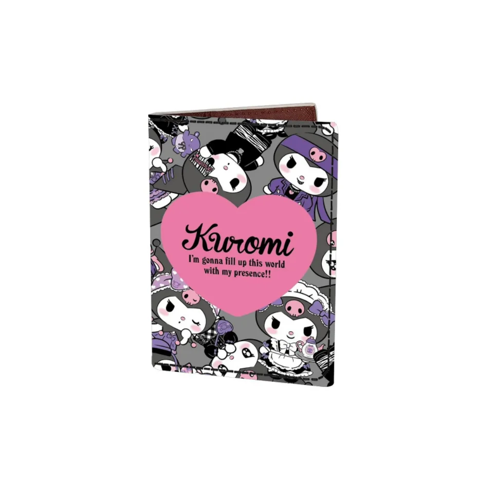 Sanrio Passport Case Kuromi Hello Kitty Cinnamoroll Print Leather Document Protective Cover Multiple Card Slots Passport Holder