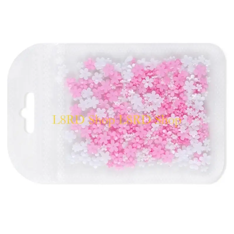 

L8RD Flower Charms,Flower Nails Art Rhinestones Blossomed Petal Supplies