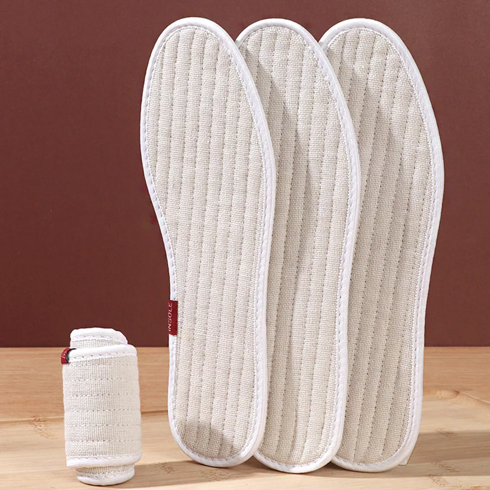 Cotton Insoles,Men Women Boot Sweat-Absorbent Feet Pad,Breathable,Deodorant Cloth,Comfortable Durable Sport Shoe Sole