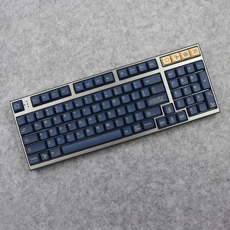 

652F for Key Caps 137-Key Dye Sublimation PBT Keycaps Stargaze XDA Profile for MX Switches Gaming Mechanical Keyboard 6.25U S
