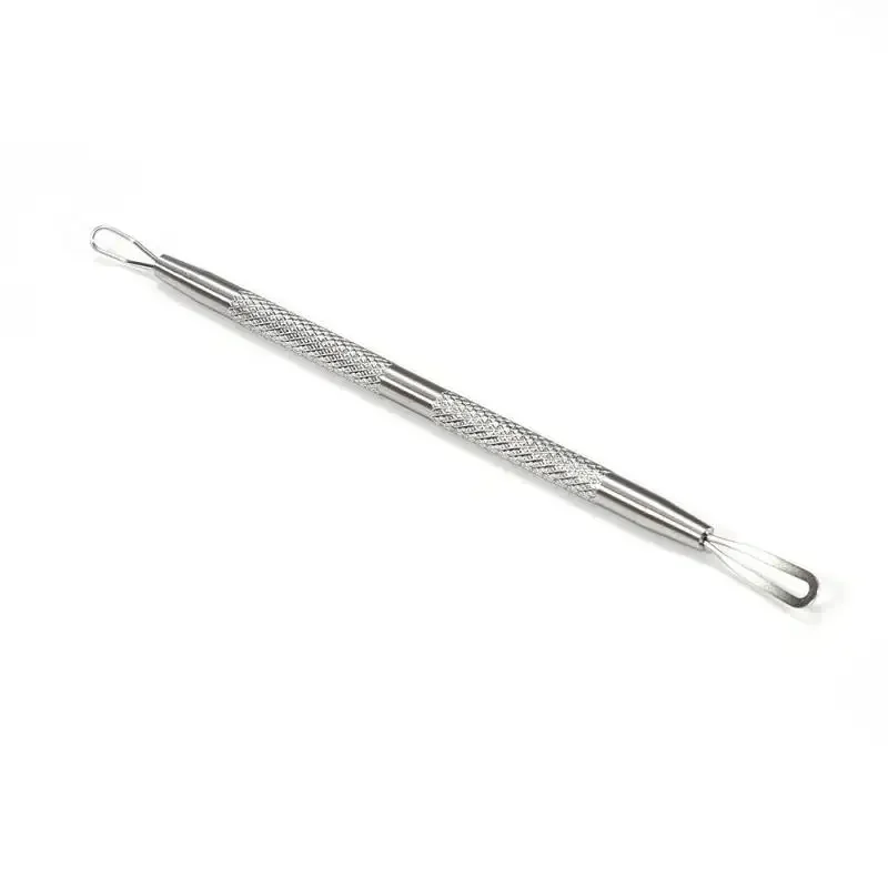 Серебряные иглы для угрей, инструмент для удаления комедонов, прыщей, прыщей, ложка для ухода за кожей лица, инструмент для очистки пор на лице