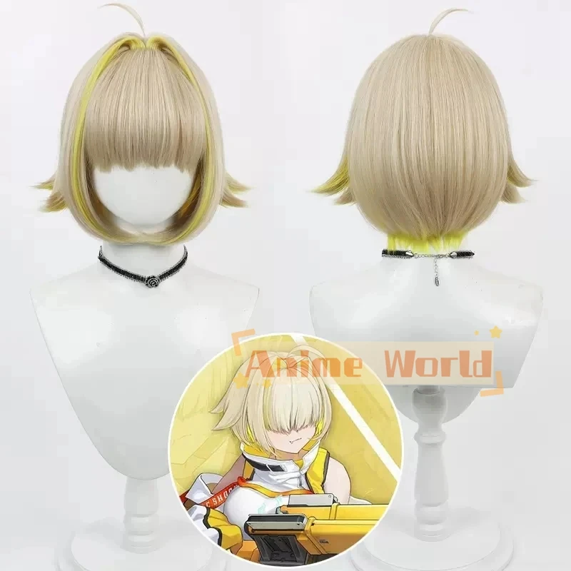 NIKKE The Goddess of Victory Elegg Cosplay Wig Short Synthetic Hair Heat Resistant Halloween Role Play + Wig Cap