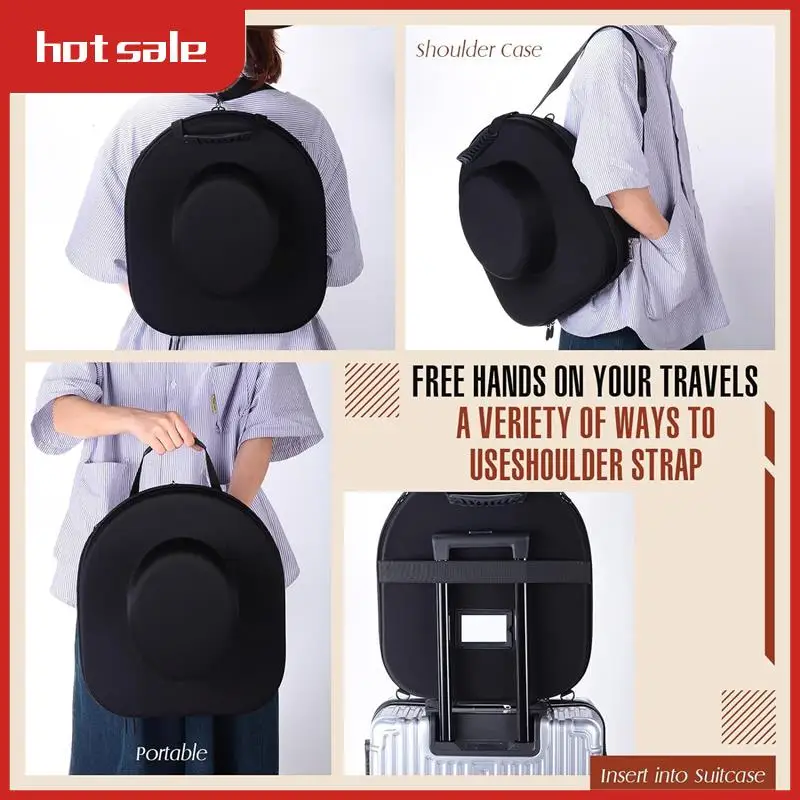 

BEAU-Travel Hat Case , Hat Travel Case, Hat Box Travel, Travel Hat Organizer, Hat Storage For Travel, Hat Case For Fedora Black