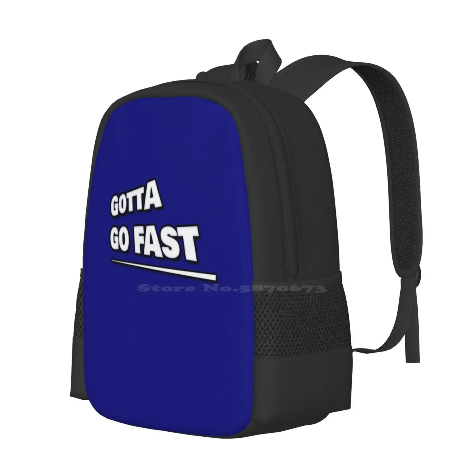 Gotta Go Fast - School Bags Travel Laptop Backpack Gotta Go Fast X The Hedgehog Tails Colors Movie Video Games Retro Cartoon