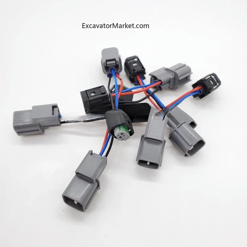 Excavator Parts For Kobelco 200 210 230 330-6e Zhuan-6 High And Low Voltage Sensor Conversion Plug Excavator Accessories