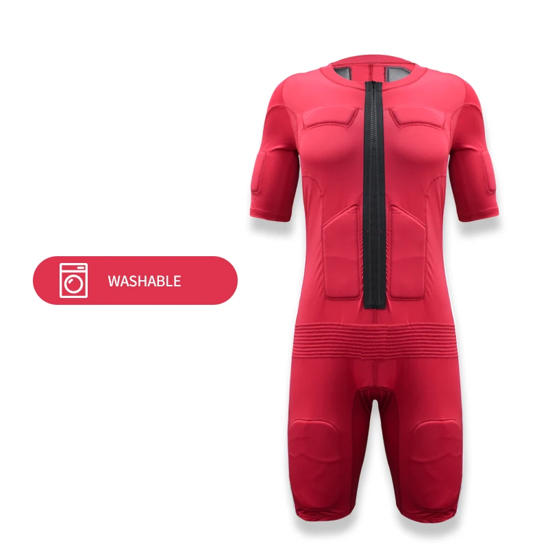 Best Full Body Electrode Fitness Cardio Workout Textile Fabric Ems Suit with Dry Elastic Rubber Electrode Needs No Moisturising