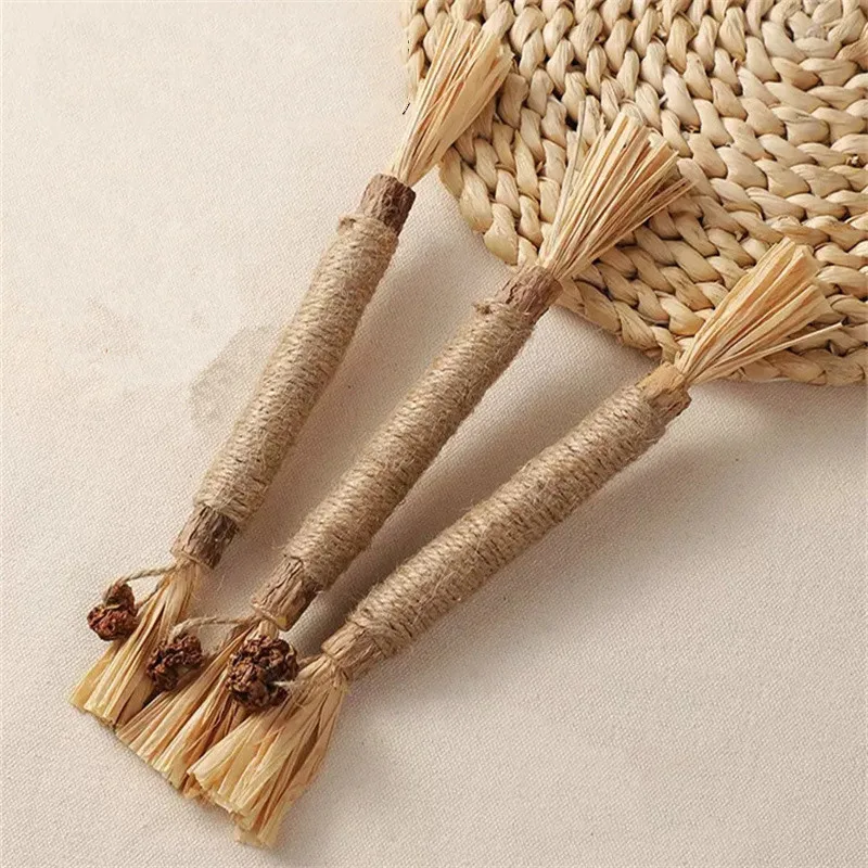 1/3PCS Cat Toys Silvervine Chew Stick Polygonum Kitty Raffia Grass Pet Supplies Cleaning Teeth Stick Pet Bite Cat Toy Hemp Rope