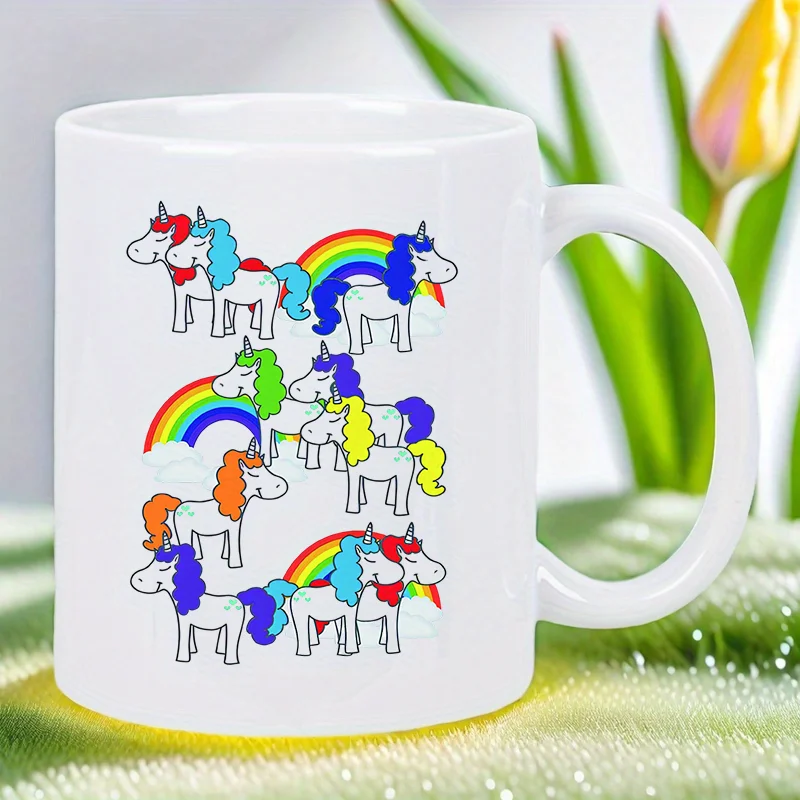

Magical Unicorn Rainbow Ceramic ceramic white mug- Whimsical Gift for Coffee Lovers