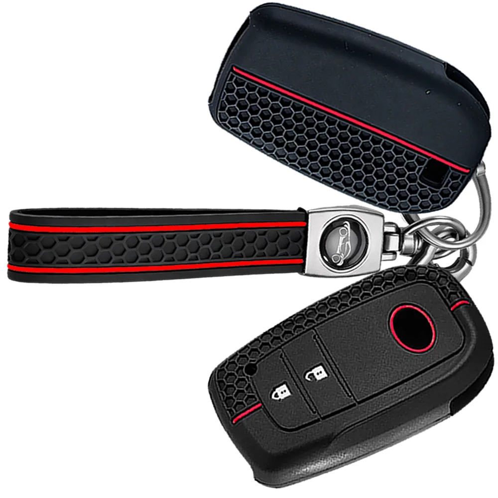 2026 Silicone Car Key Case Cover Chain For Toyota Corolla Hatchback Cross Yaris Cross Prius Hilux Land Cruiser LC200 LC250 LC300