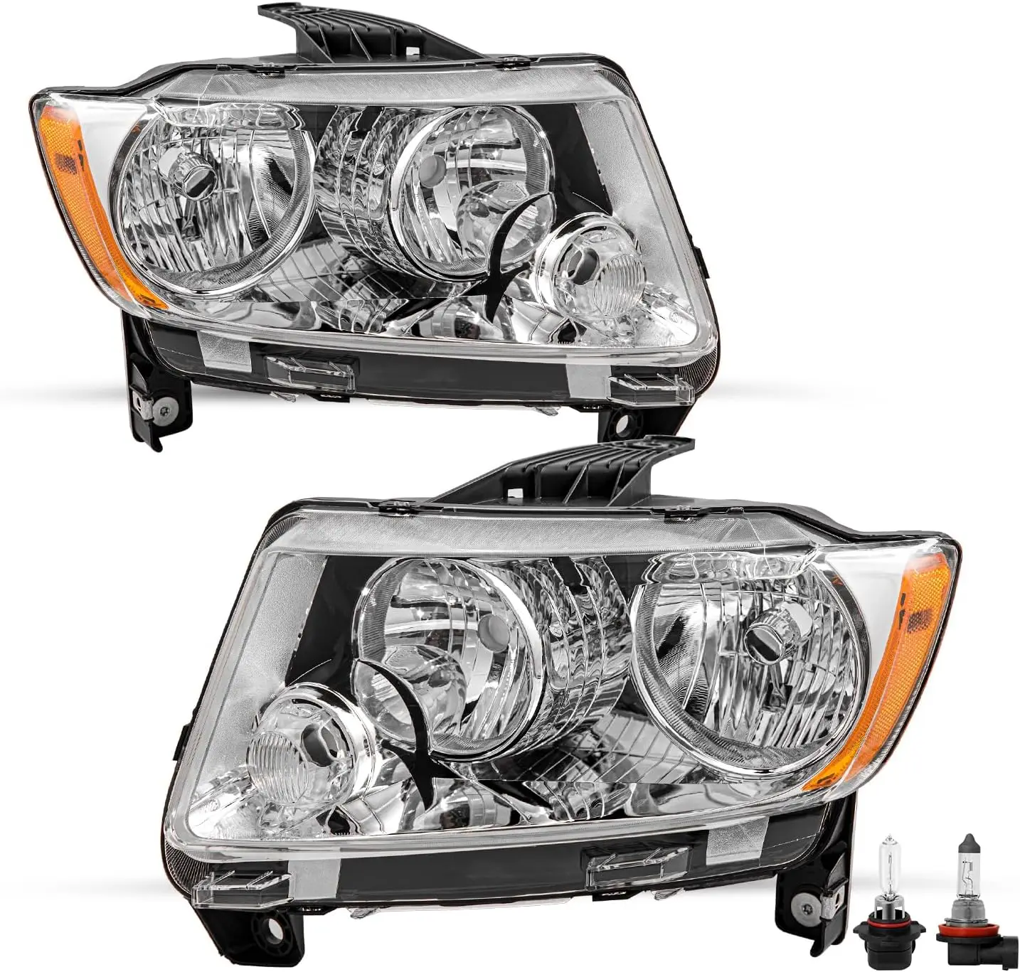 

Галогенная фара в сборе с жалюзи, подходит для Jeep Grand Cherokee 2011-2017, компас со стороны пассажира и водителя (НО)