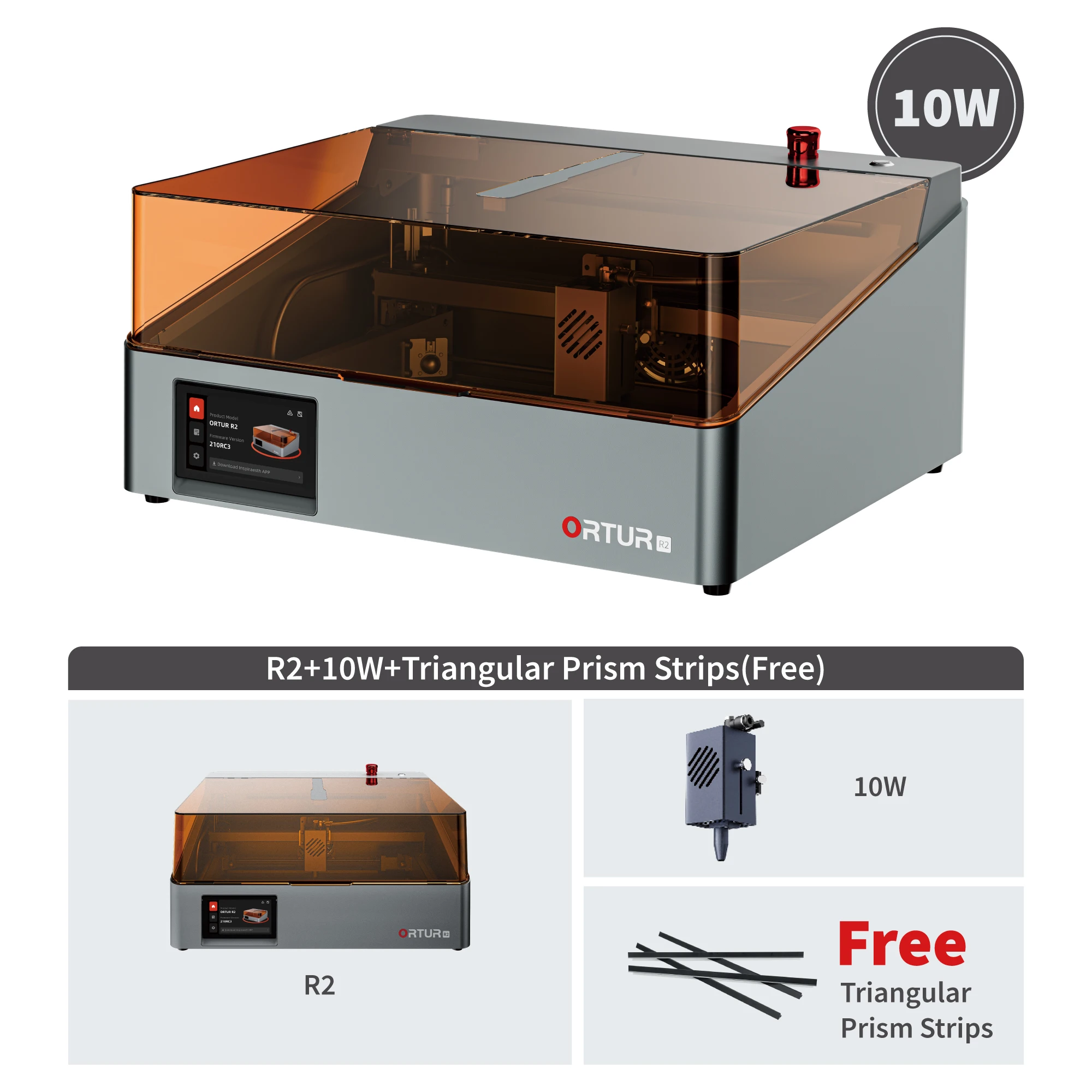 Ortur R2 10W Laser Engraver Machine Desktop CNC Cutter for DIY Wood Leather Paper Projects