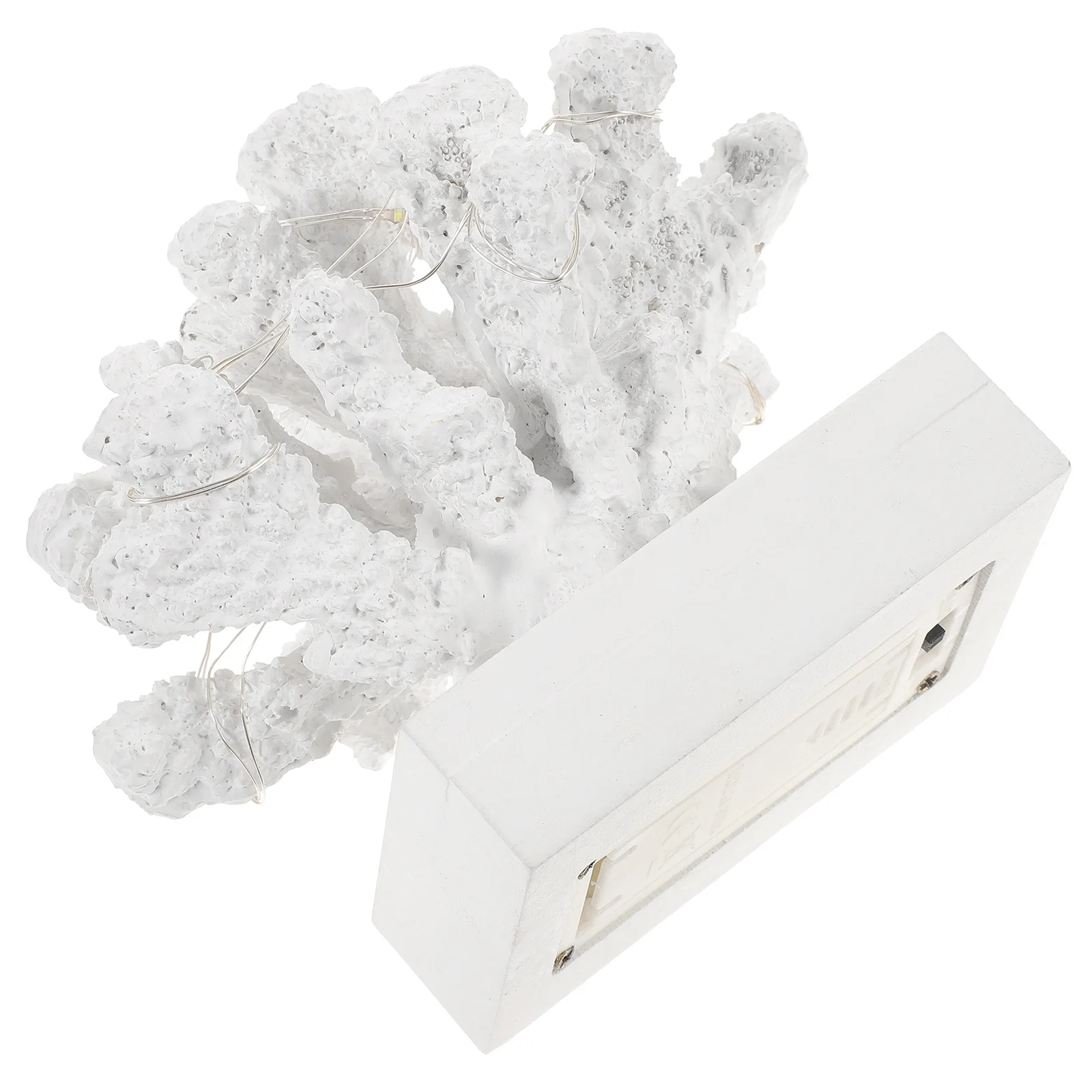 

Resin Coral Statue LED Light Ocean Theme Household Decor Delicate Details Eye Catching Appearance Ocean Theme Household Decor