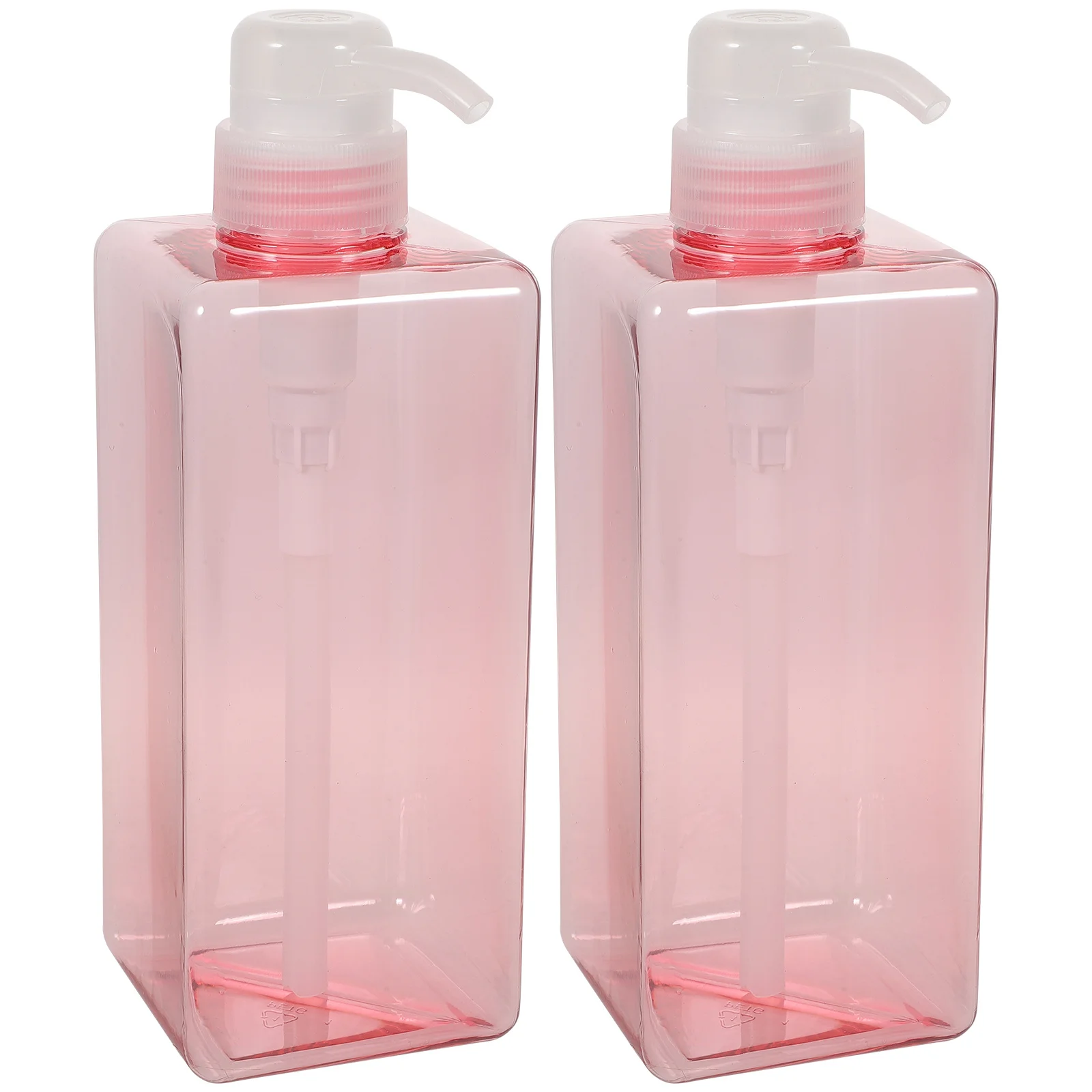 2 pièces, flacon carré d'émulsion de 650 ml, distributeur de shampoing rechargeable avec pompe pour le lavage du corps, savon liquide, lotion, stockage, salle de bain à domicile