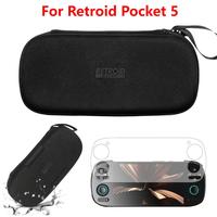 Portable Carrying Case with Tempered Glass Film Anti-scratch Hardshell Storage Bag Game Console Accessories for Retroid Pocket 5