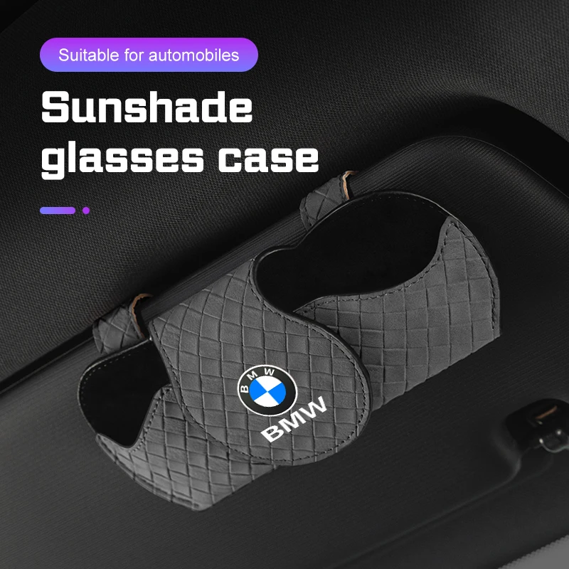 BMW 1 3 5 6 7 시리즈 F48 E90 G20 G30 G11 X1 X2 X3 X5 X4 X6 X7 자동차 가죽 선글라스 케이스 (바이저용)