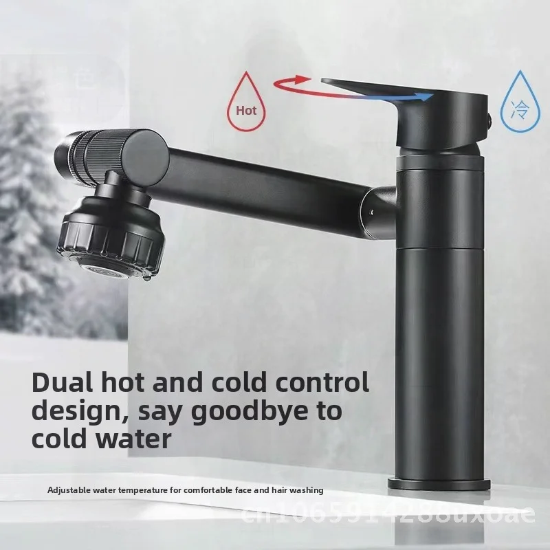 

Universal Multifunctional Bathroom Faucet Cross-border Lucky Cat Design Hot And Cold Basin Mixer Tap Stainless Steel Modern