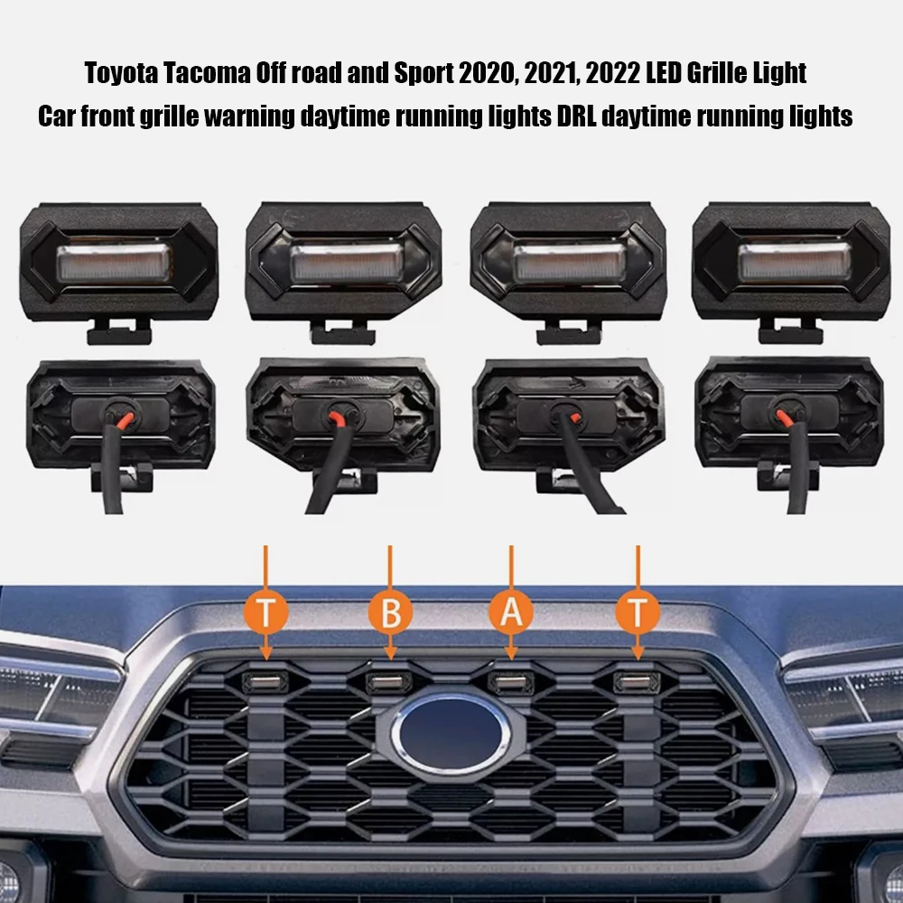

Color changing LED off-road vehicle small yellow light Tacoma grille light suitable for 2020-2022 Toyota Tacoma TRD Pr