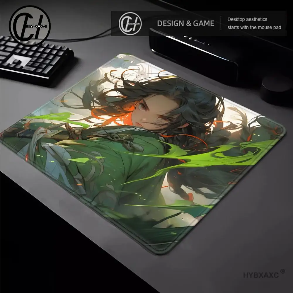 Ink Wash Bamboo Mouse Pads Small XS Mouse Pad Rubber Desk Pad Desktop Computer Keyboard Wireless Mouse Boy Girl Gif Play Game