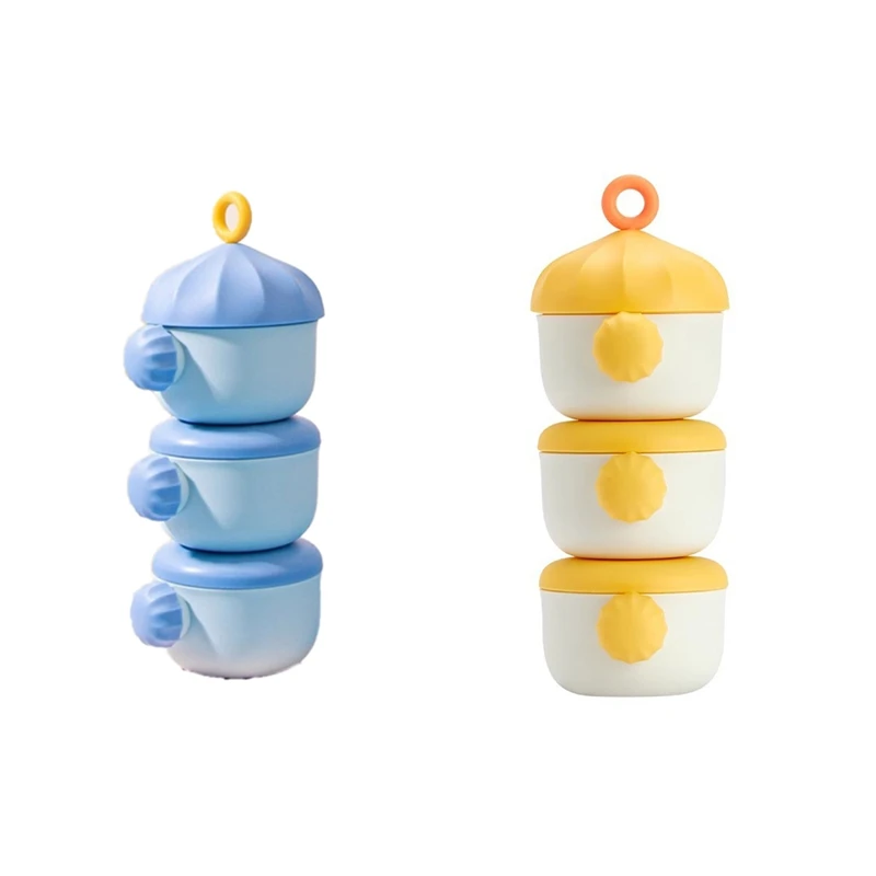 ABNO-3-Layer Milk Powder Dispenser, Stackable And Portable, Large Capacity, Ideal For Outdoor & Snacks Storage