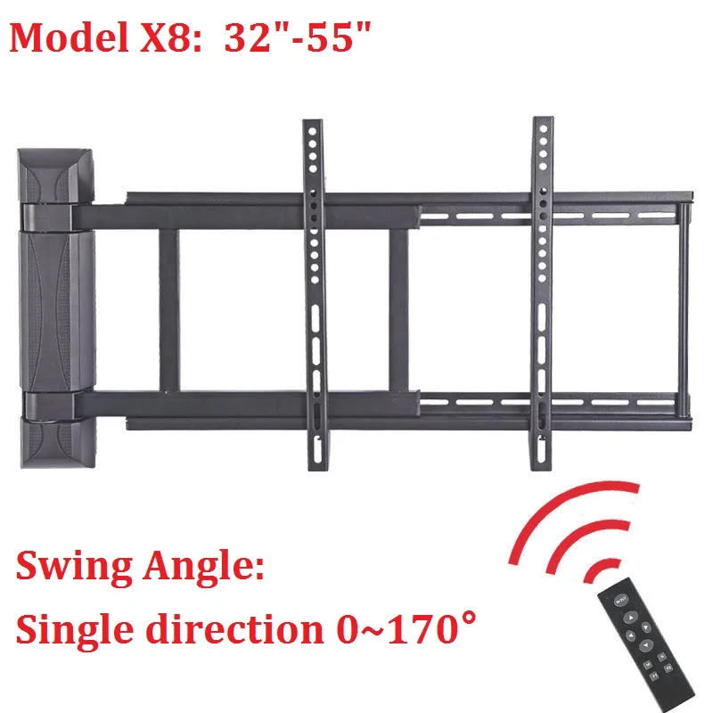 Remote Control Smart Adjustable Tilt 180 Degrees Swivel Max TV Lift Full Motion Lcd Wall Motorized Tv Mounts