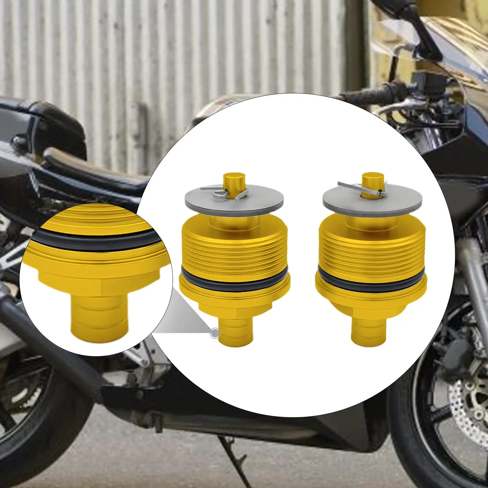 

2x Front Shock Absorber Screws Cover Cap Easy Installation High Performance Directly Replace for CBR250 MC19 Accessories
