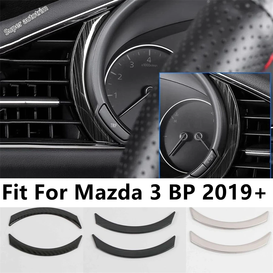 

Car Instrument Dashboard Display Panel Strip Decoration Trim Cover For Mazda 3 BP 2019-2024 Stainless Steel Accessories Interior