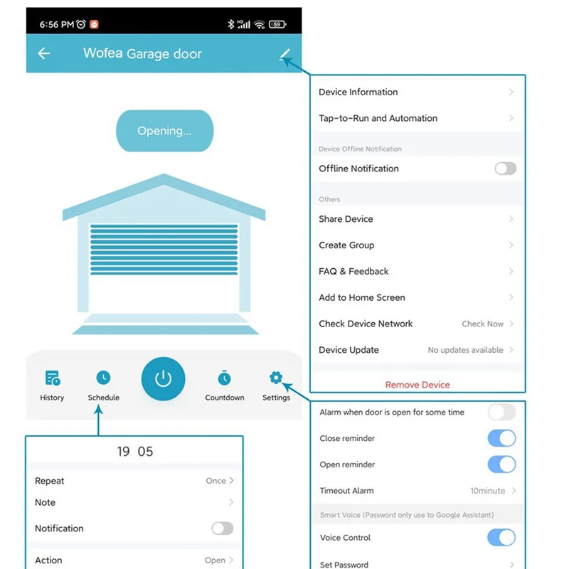 GOOD-Tuya WIFI 2,4G умный контроллер открывания гаражных ворот открывается и закрывается за помощью приложения для телефона, совместимая с Alexa и Google Home