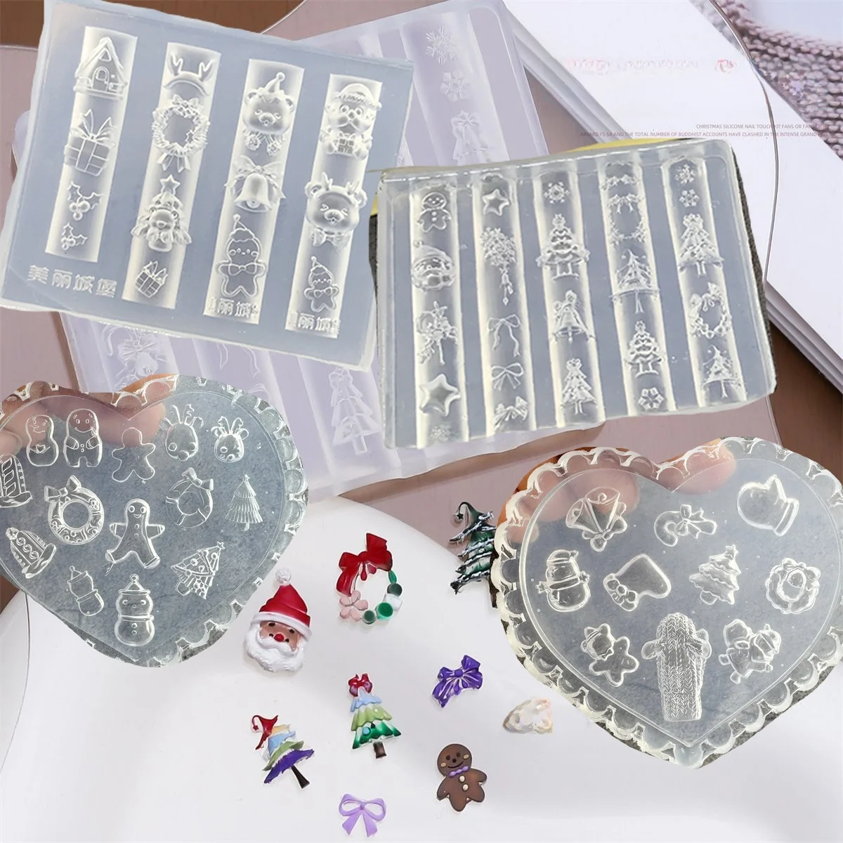 

Высокопрозрачная силиконовая форма для дизайна ногтей Cisas, сделай сам, носимые украшения для ногтей, мультяшный дизайн, термостойкая форма для выпечки