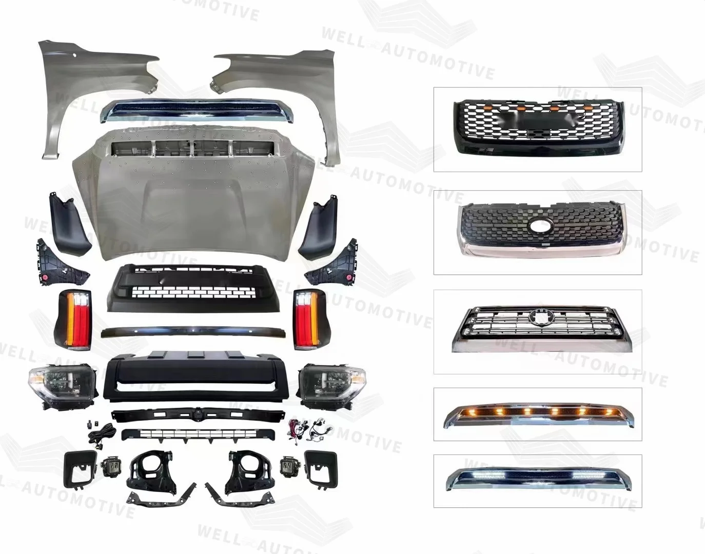 New Style Off-road Parts Front Car Bumpers ABS Auto body parts Black Body kits for tundra 14-21