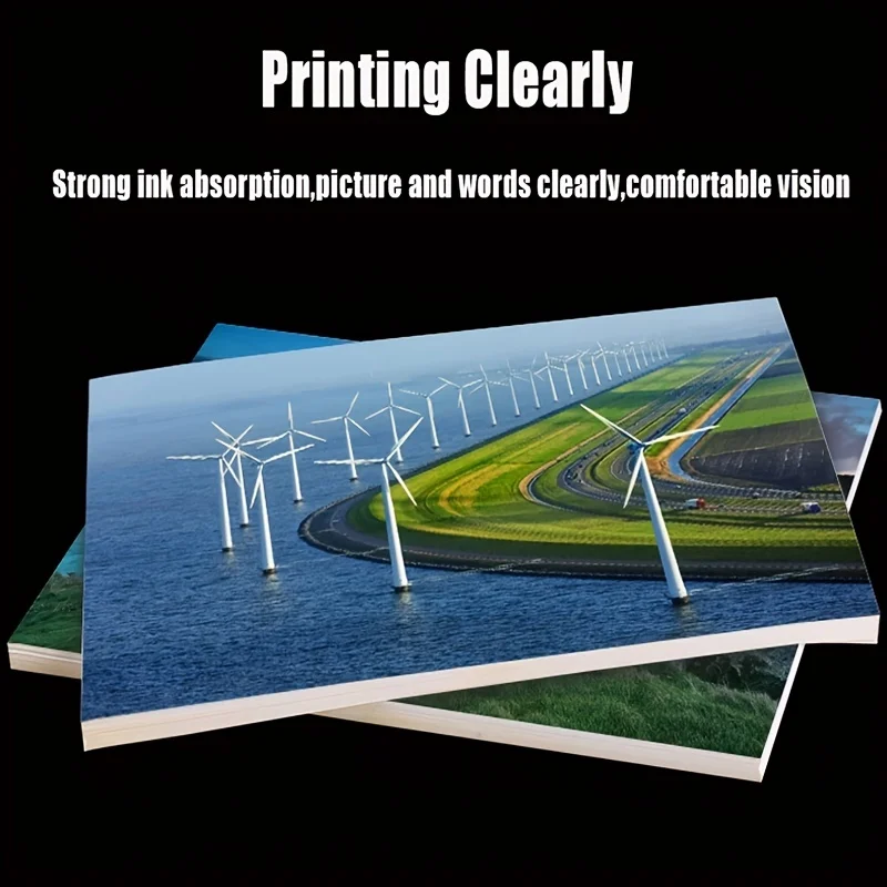 50 Sheets White A4 Self Adhesive Sticker Paper, Printable Label Paper Matte & Glossy Optional for Inkjet Laser Printer