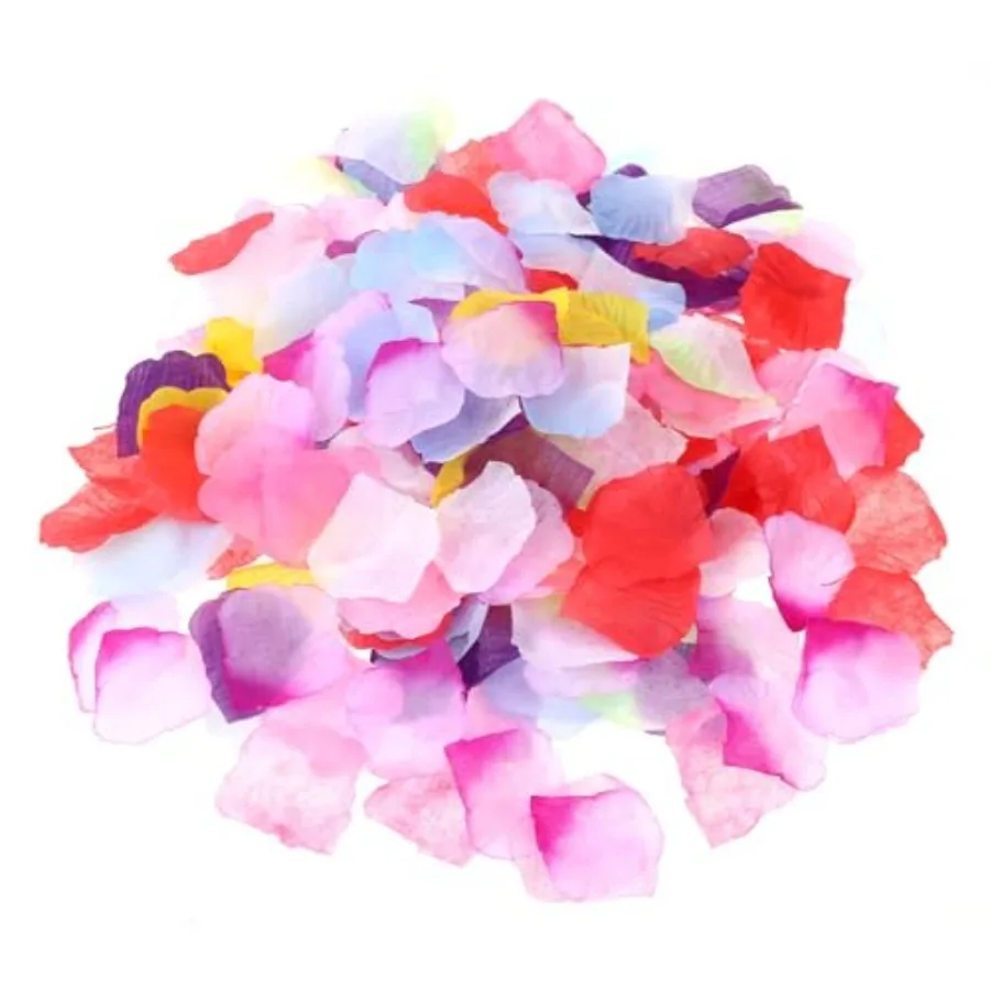 

1000 шт. искусственные лепестки роз, искусственные лепестки, цветочные украшения для свадебной вечеринки, шелковые лепестки роз, разноцветные лепестки цветов f