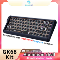 SKYLOONG GK68 Mix Keyboard Kit Aluminum Shell Compatible with Mechanical/Magnetic Switch 2.4G/Bluetooth/Wired Connect for PC