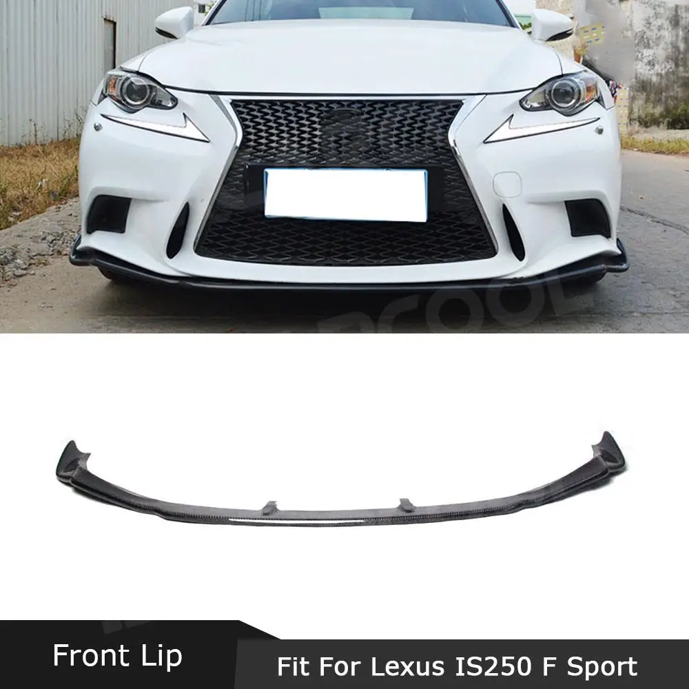 

Carbon Fiber Front Bumper Lip Chin Spoiler FRP Unpainted Bumper Cover for Lexus IS250 IS350 IS F Sport Sedan 4 Door 2014-2016