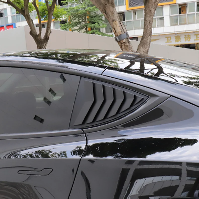 For Tesla Model Y Car Rear Triangle Window Shutters Triangle Sunshade Modified Automobile Decoration Tunning Accessories