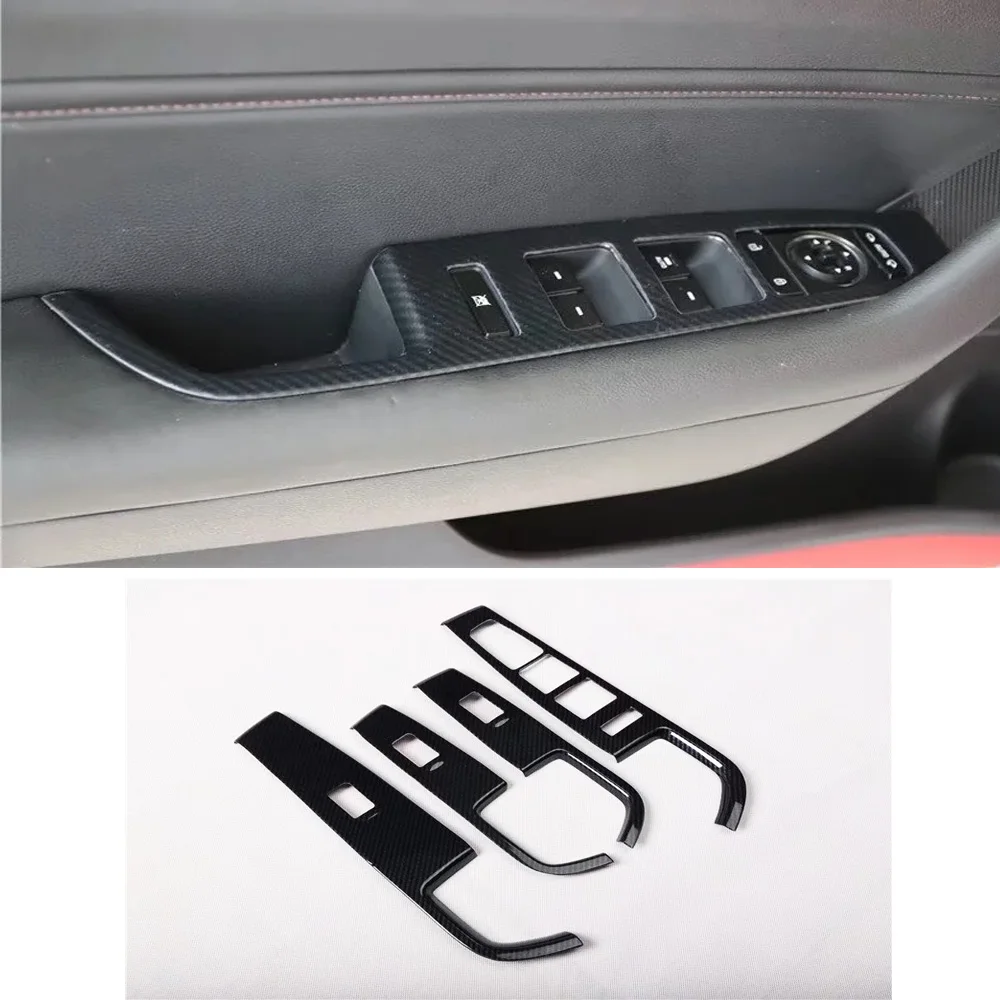 For Hyundai Sonata 9th 2018 2019 Interior Accessories Window Switch Cover Inner Door Handle Bowl Cover Air Condition Cover Trim